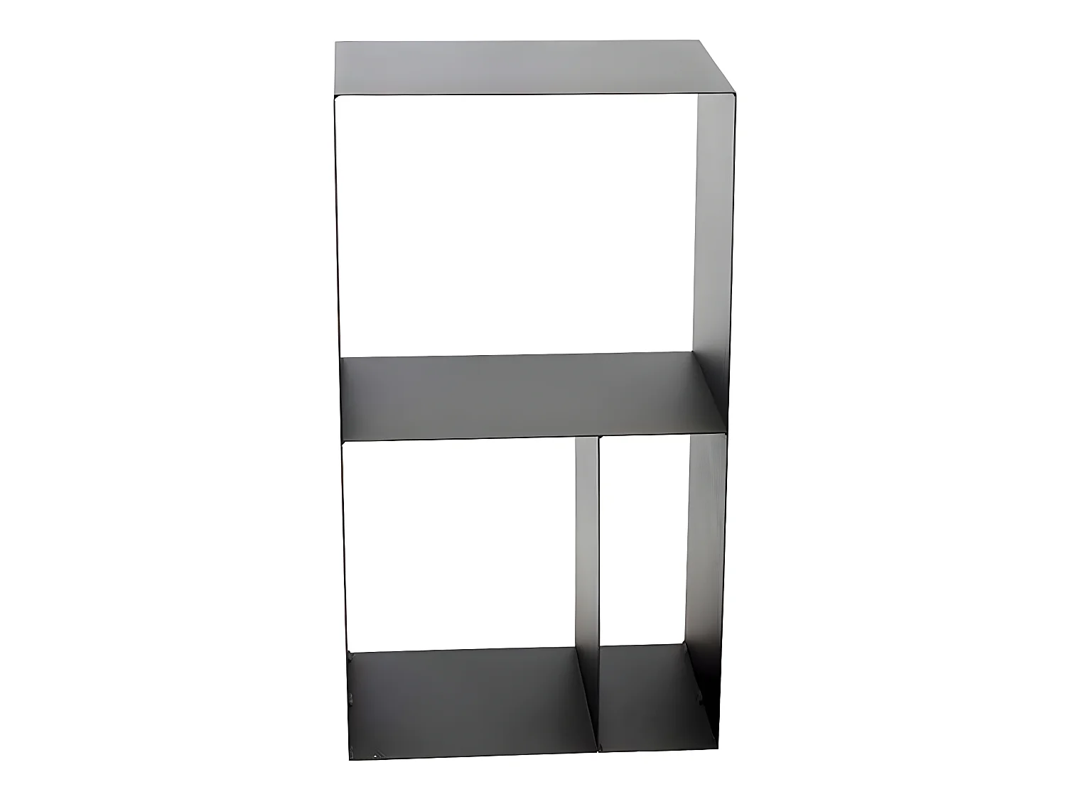 Rack à bûches CASO en acier noir avec rangement 45x30x80 cm