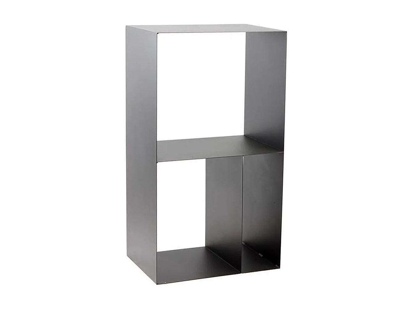 Rack à bûches CASO en acier noir avec rangement 45x30x80 cm