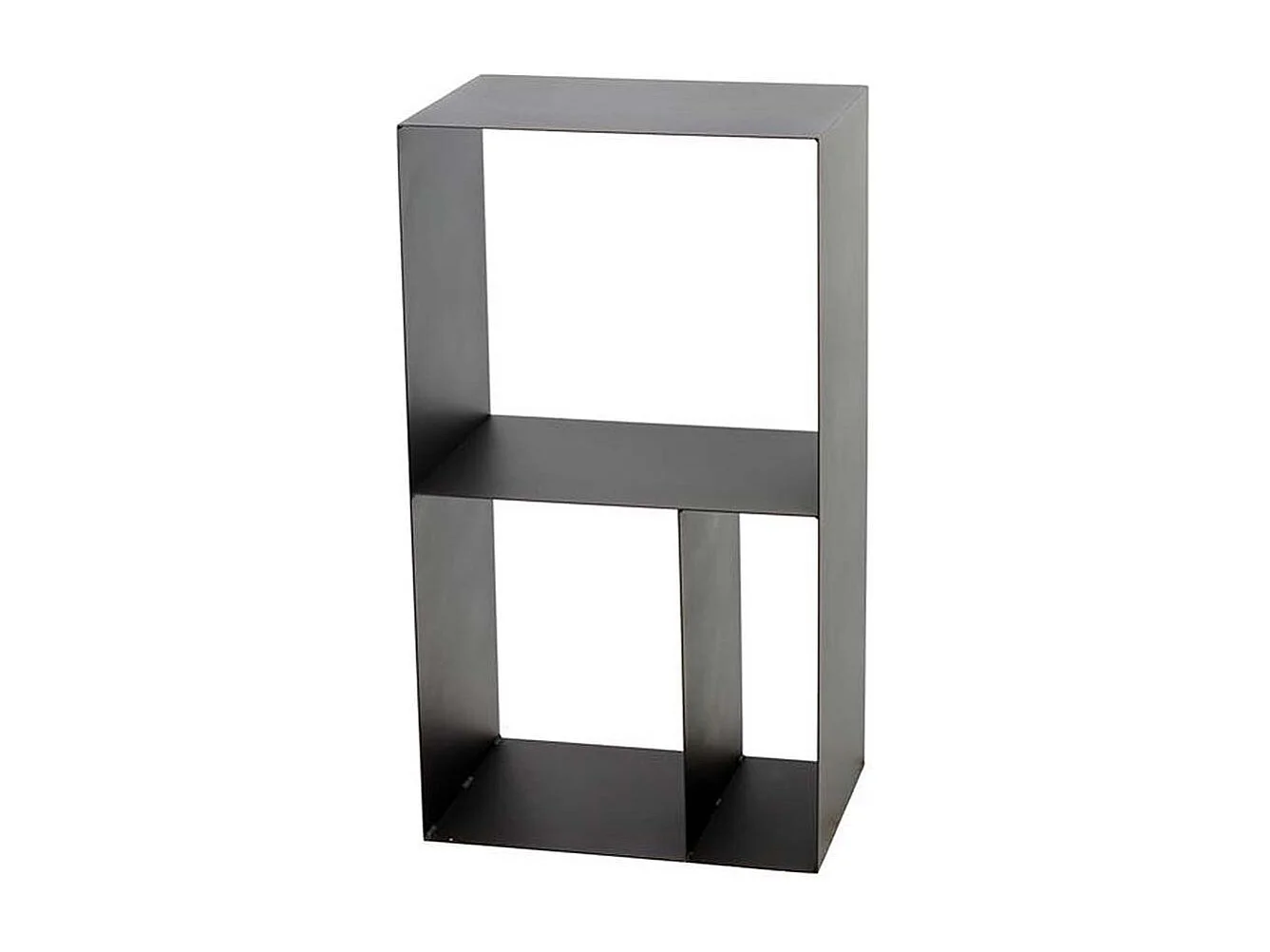 Rack à bûches CASO en acier noir avec rangement 45x30x80 cm