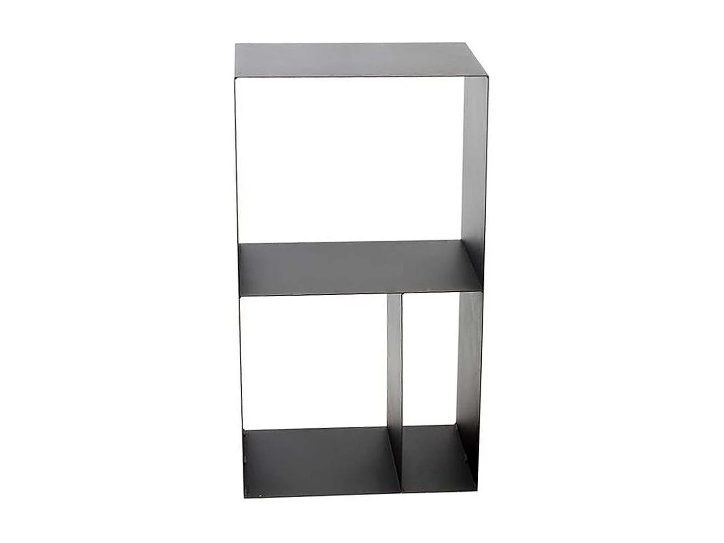 Rack à bûches CASO en acier noir avec rangement 45x30x80 cm