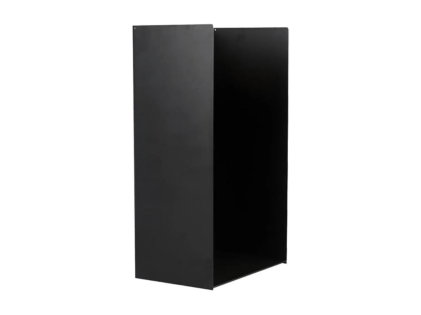 Rack à bûches PESTAK en acier noir avec dossier 45x30x80 cm