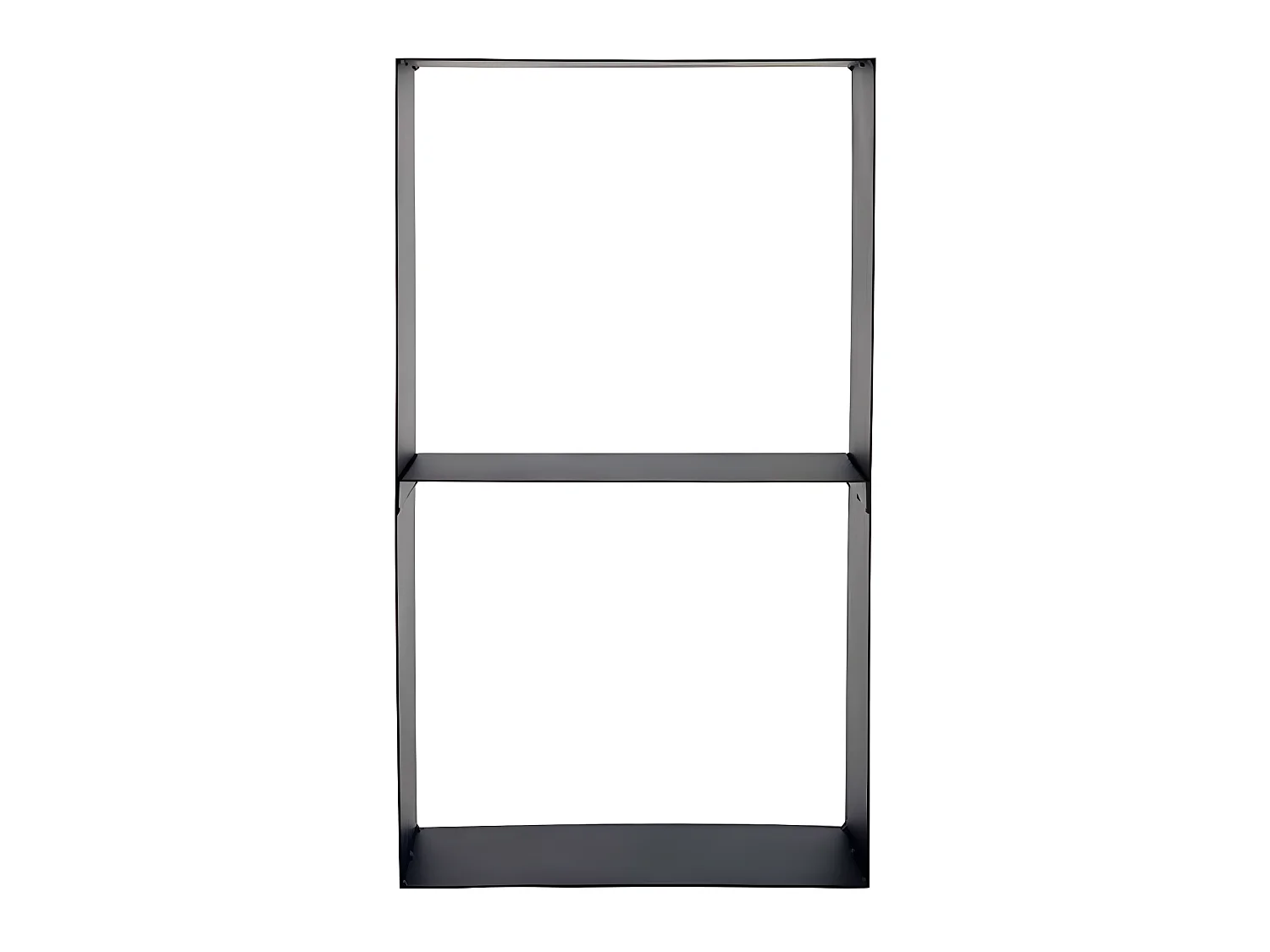 Range bûches CASEY en acier noir à 2 étages 45x30x80 cm