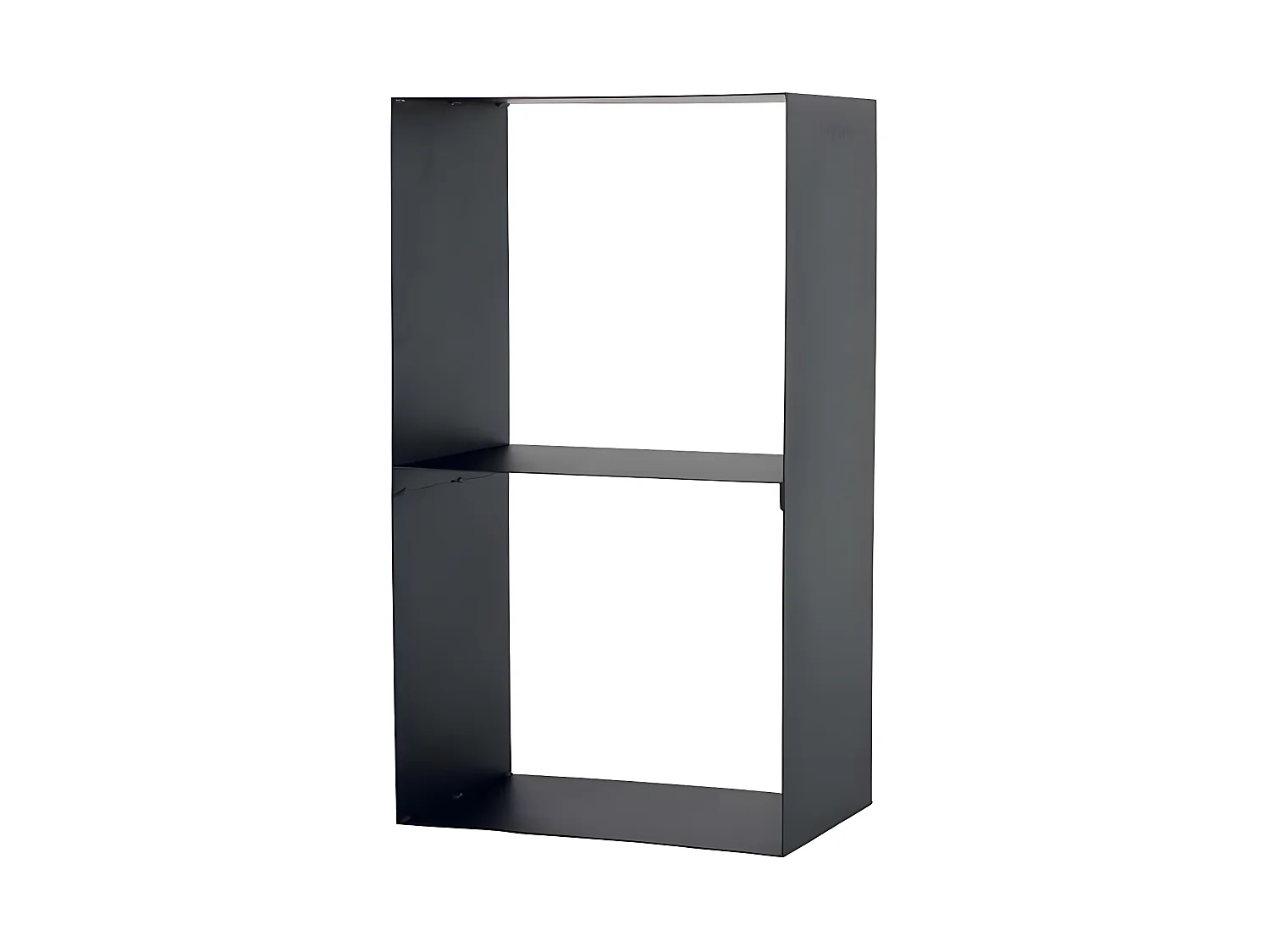 Range bûches CASEY en acier noir à 2 étages 45x30x80 cm