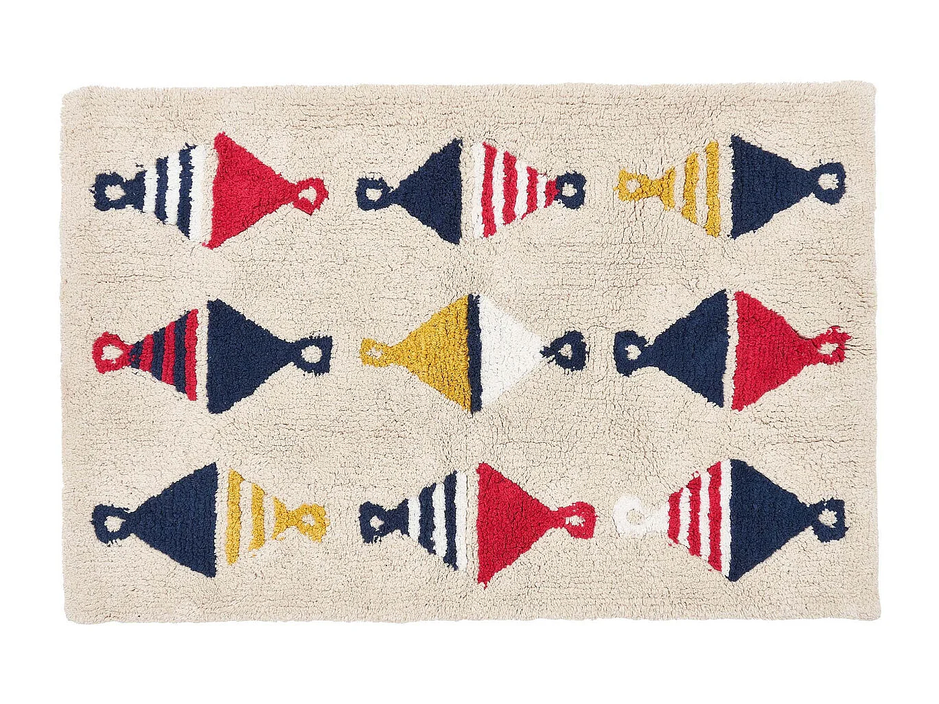 Tapis de bain en coton bouée 91 x 61 cm
