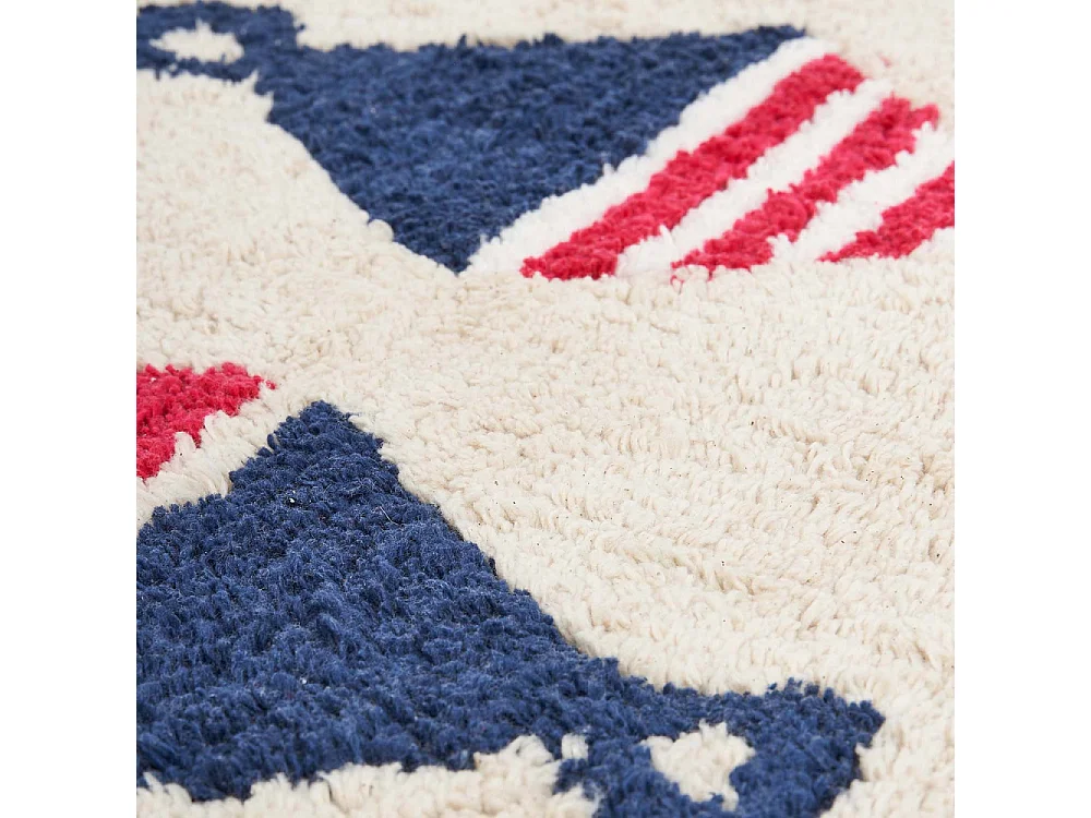 Tapis de bain en coton bouée 91 x 61 cm