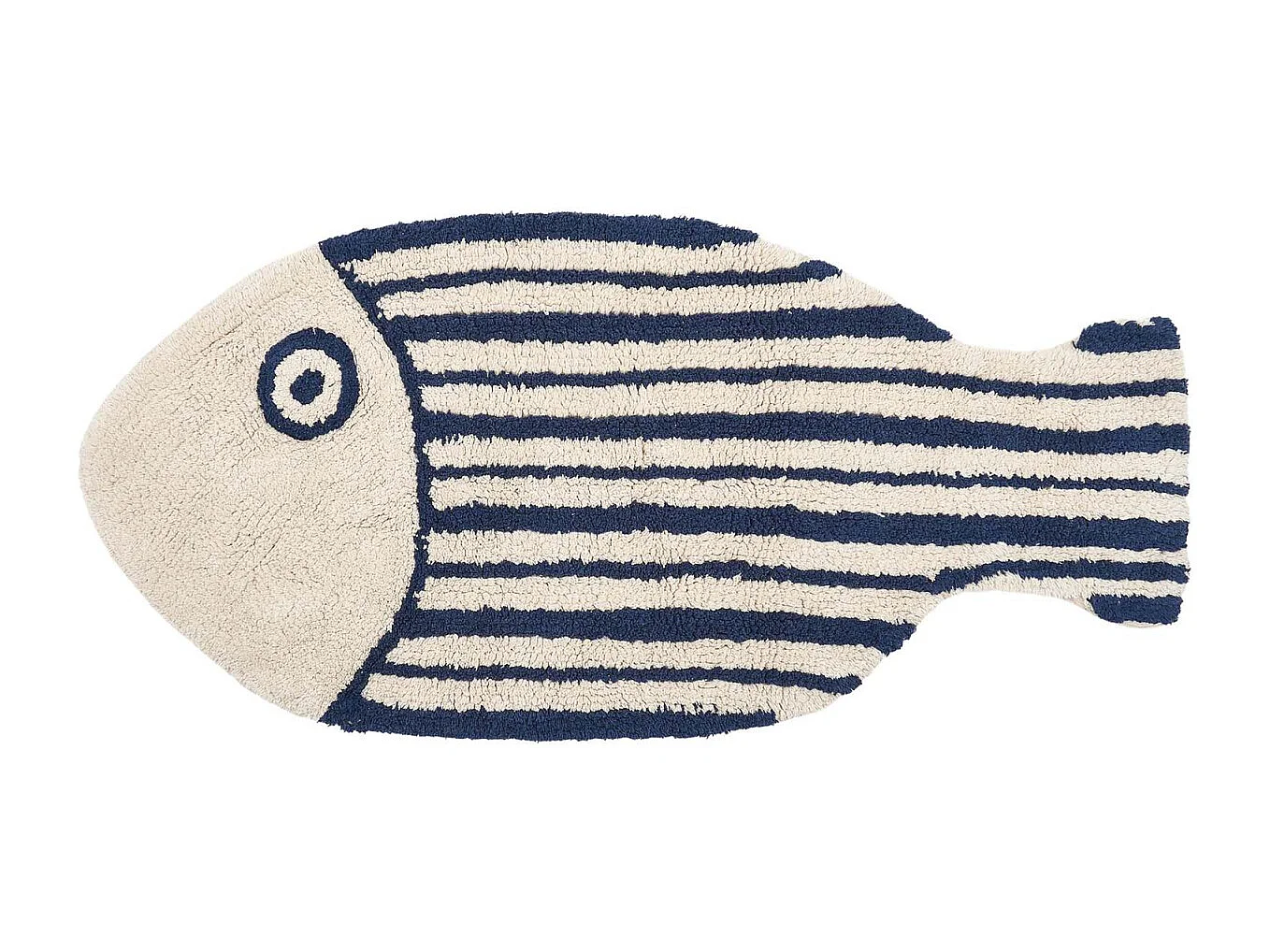 Tapis de bain en coton poisson 91 x 44 cm