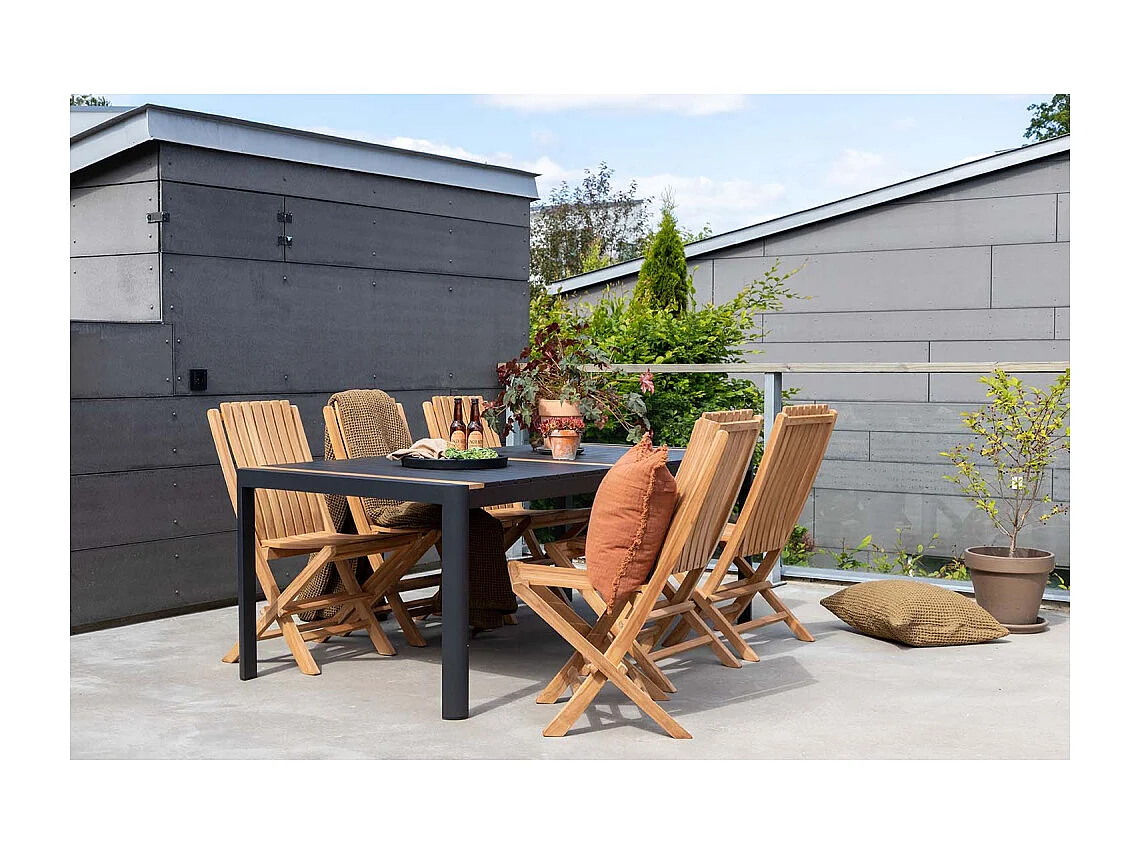 Chaise de Jardin en Teck "Ghana" 98cm Naturel