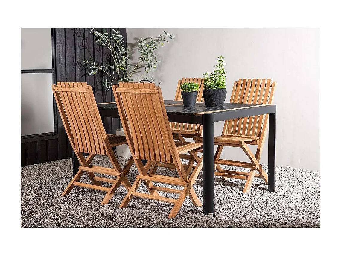 Chaise de Jardin en Teck "Ghana" 98cm Naturel