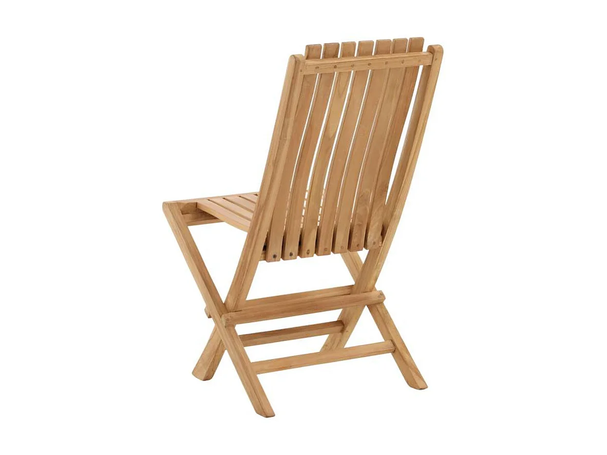 Chaise de Jardin en Teck "Ghana" 98cm Naturel