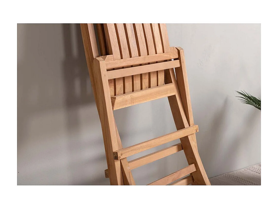 A SUPPRIMER / Chaise de Jardin en Teck "Ghana" 98cm Naturel