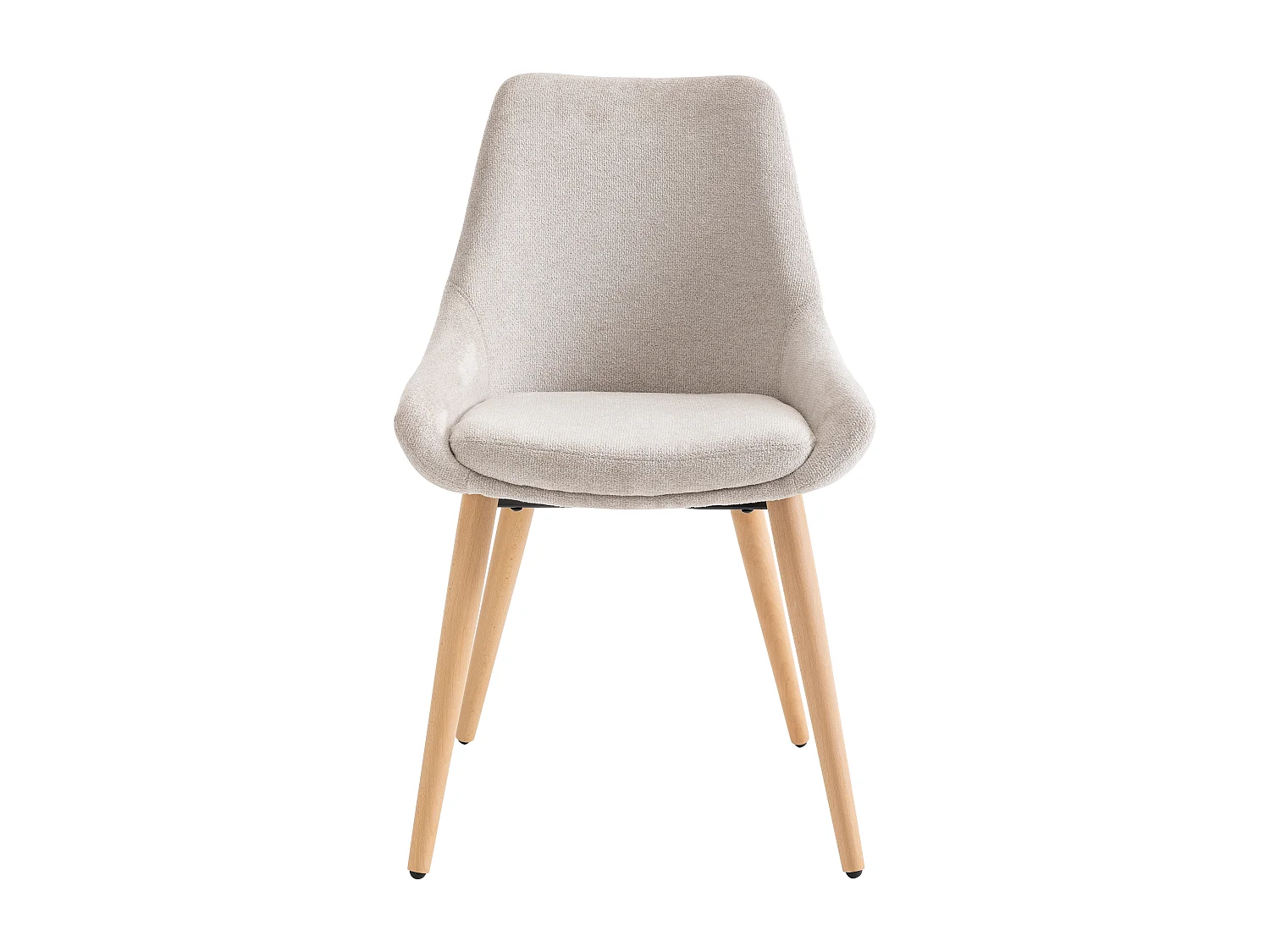 Sedia in Tessuto e Faggio Beige - Lotto di 2 - MASURIE