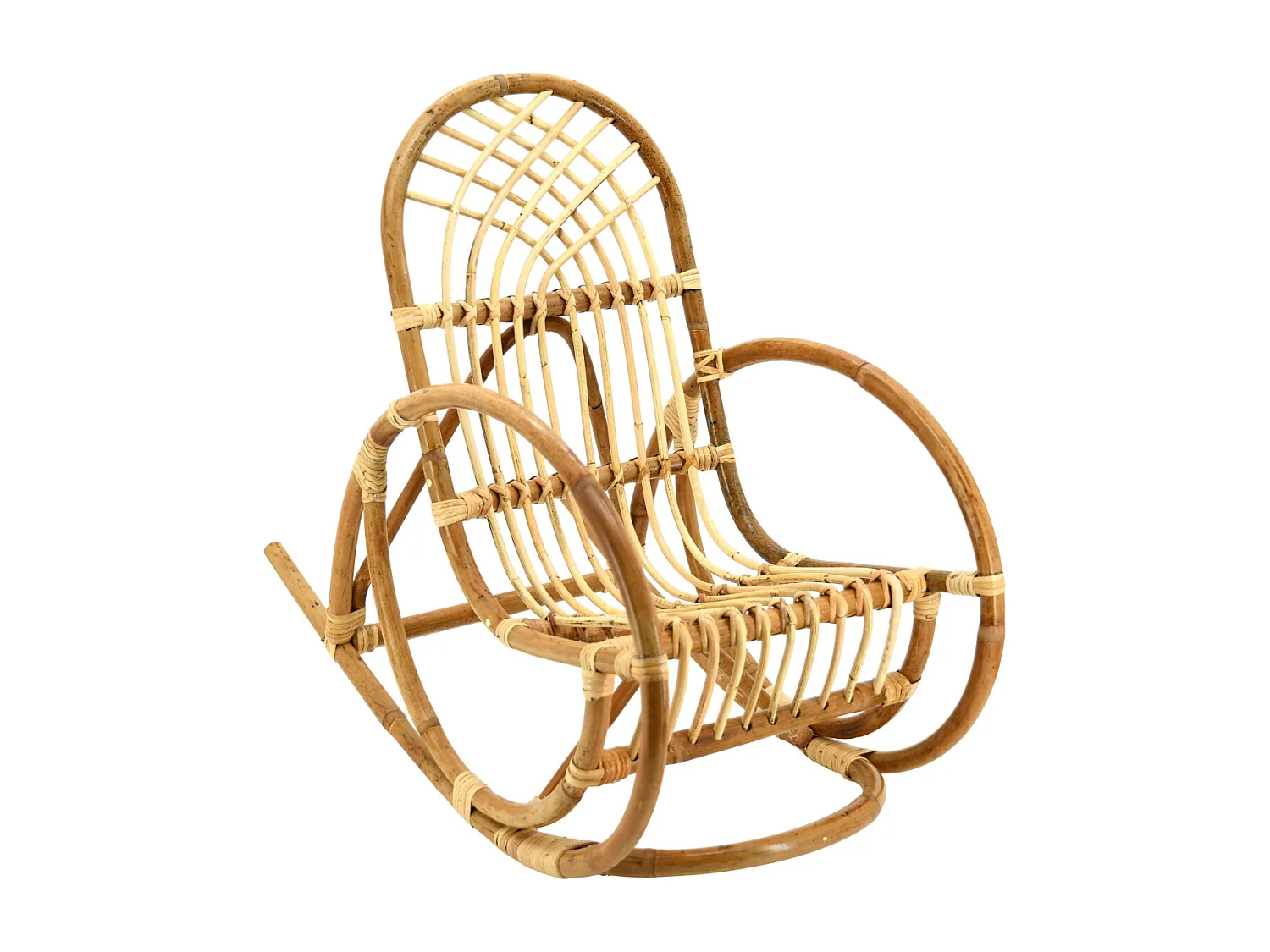 Rocking chair enfant en rotin naturel Rodéo