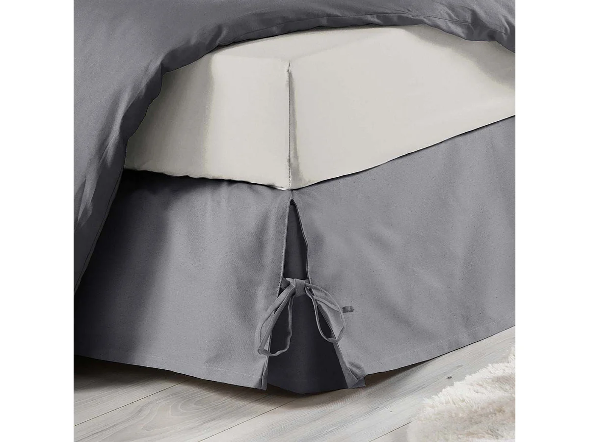 Cache Sommier "Sommina" 90x190cm Gris