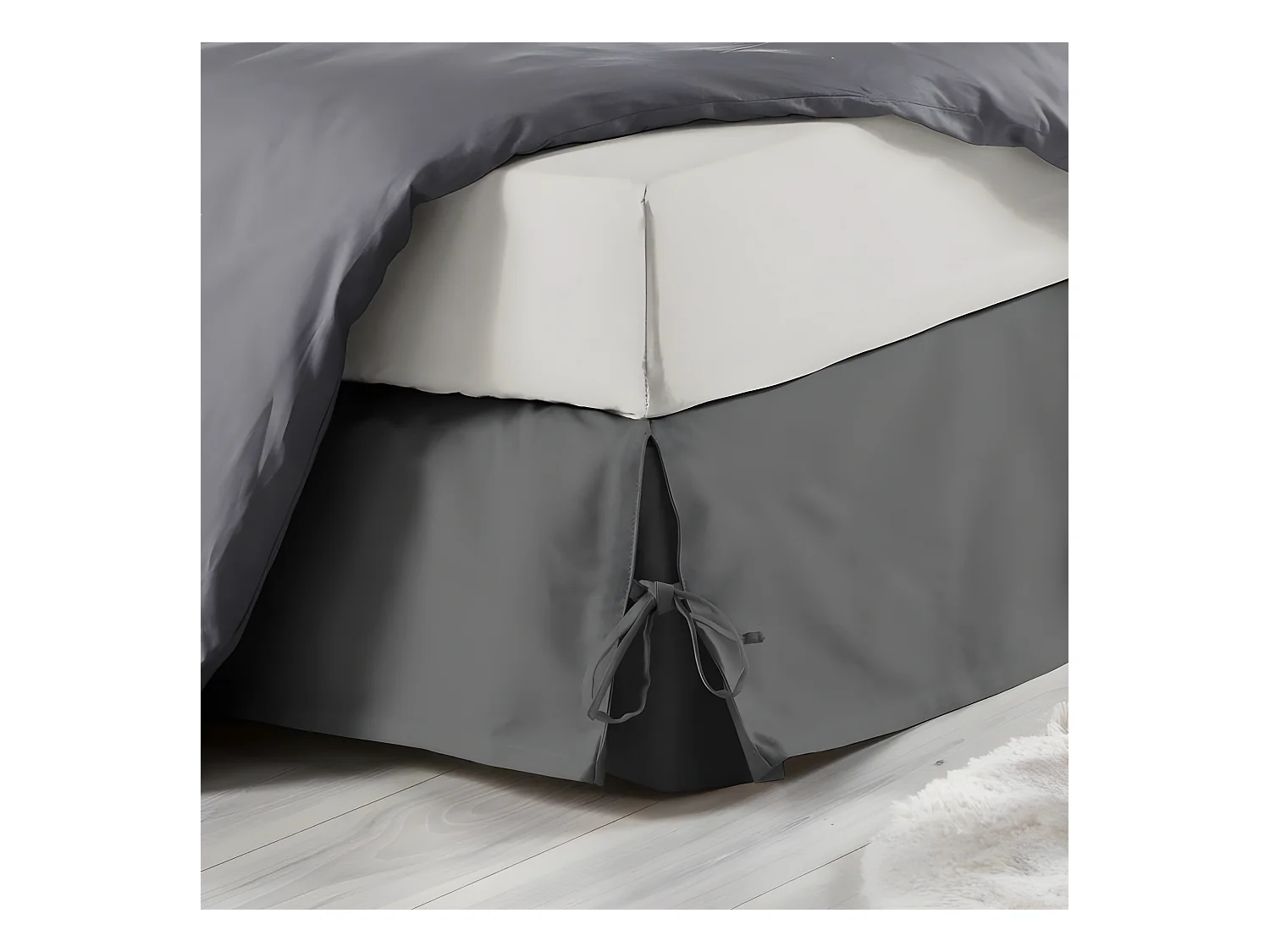 Cache Sommier "Sommina" 140x190cm Anthracite