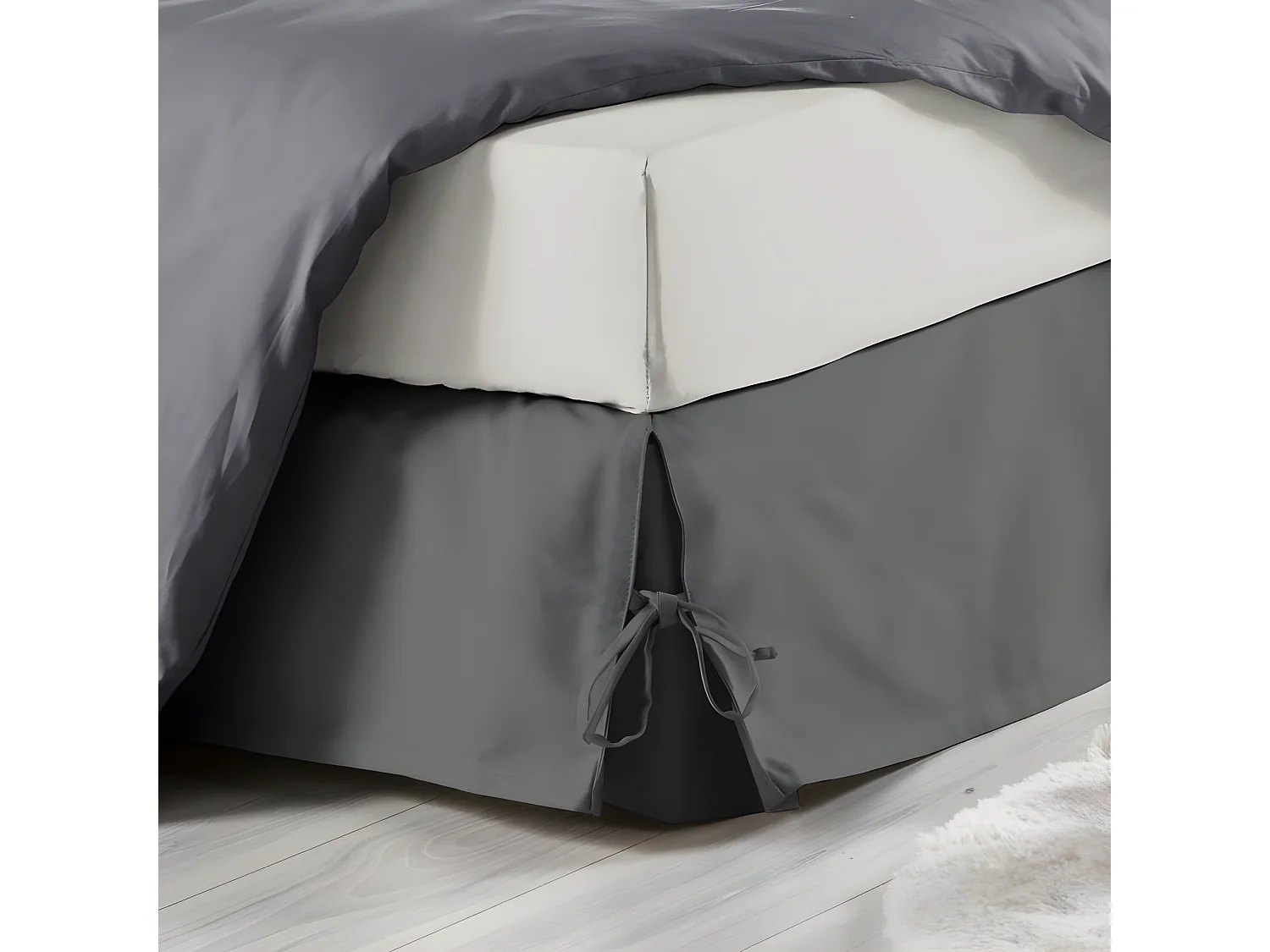 Cache Sommier "Sommina" 140x190cm Anthracite