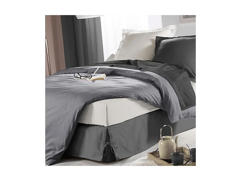 Cache Sommier "Sommina" 160x200cm Anthracite