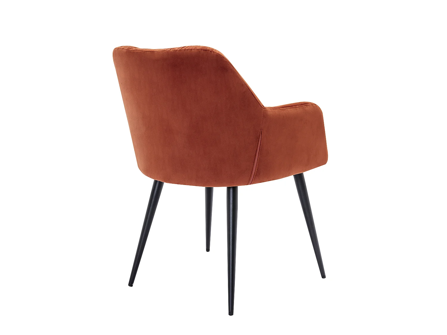 Lot de 6 chaises avec accoudoirs en velours et métal - Terracotta - PEGA de PASCAL MORABITO