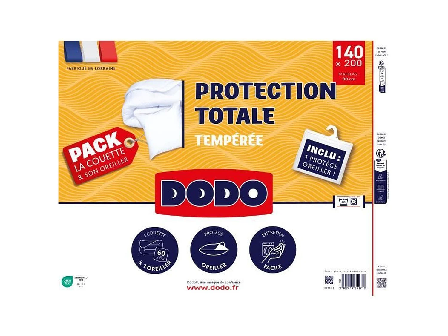 Dekbed 140 x 200 cm + kussensloop + 1 kussenbeschermer