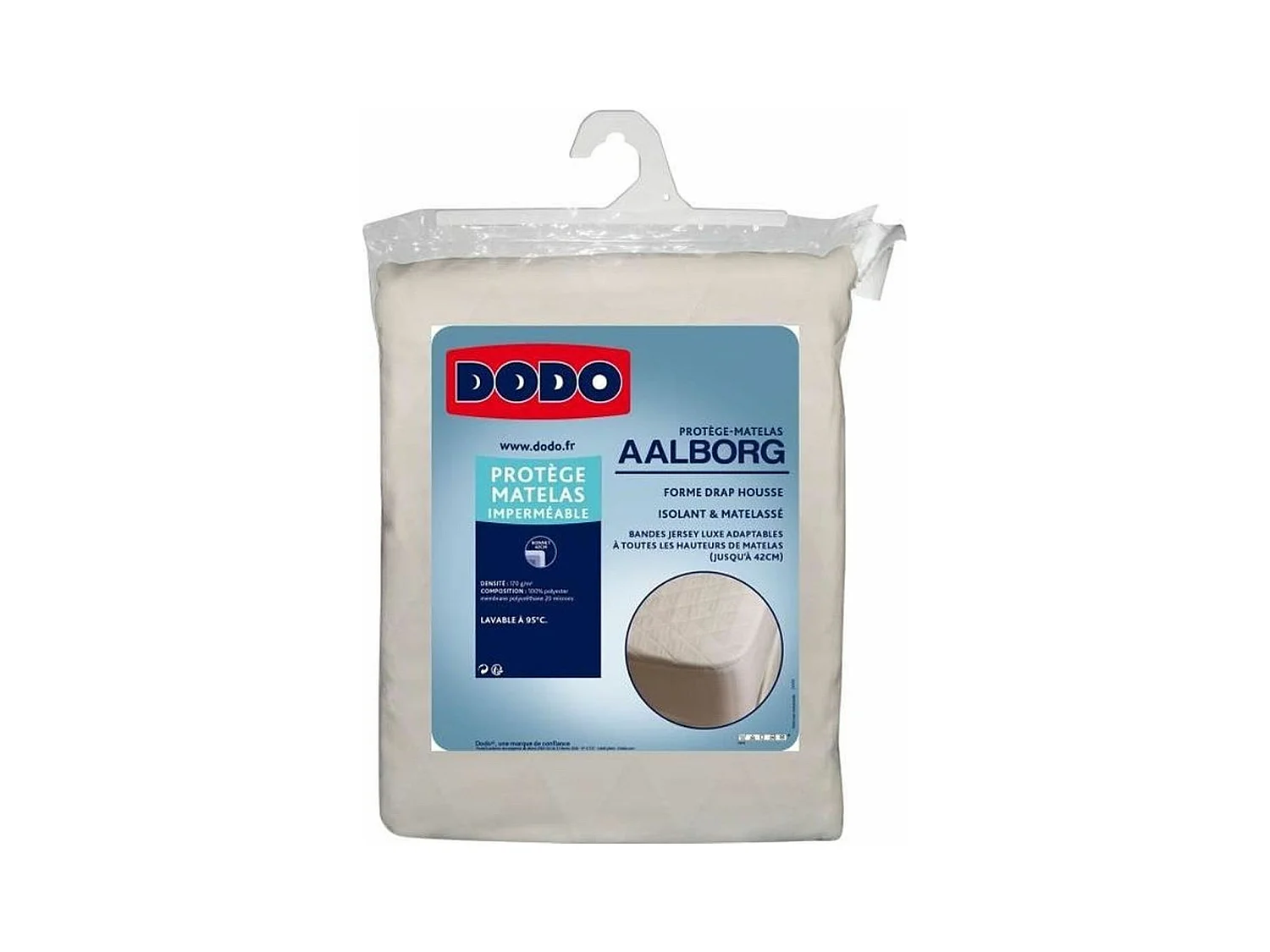 Protège matelas Aalborg - Matelassé et imperméable - 140 x 190 cm