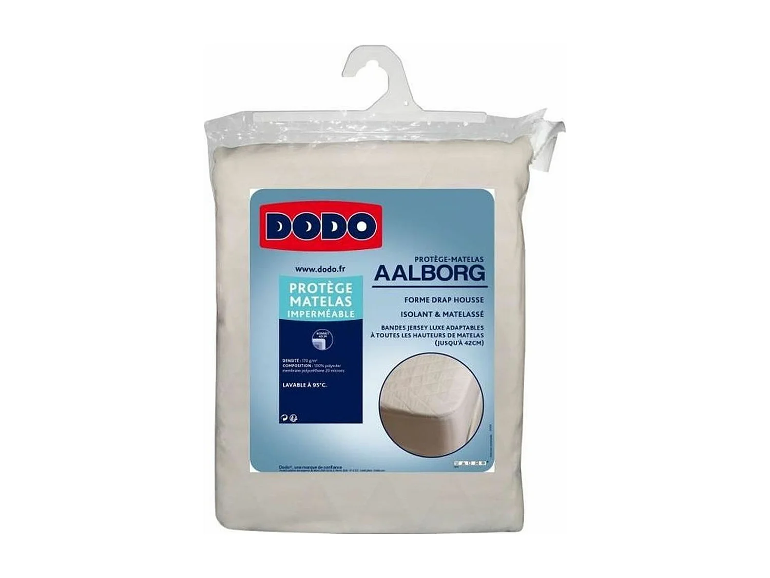 Protège matelas Aalborg - Matelassé et imperméable - 140 x 190 cm