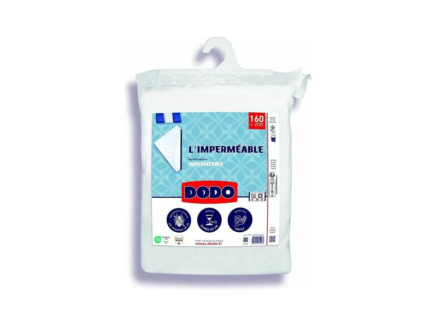 Protège matelas imperméable coton/polyester 160 x 200 cm