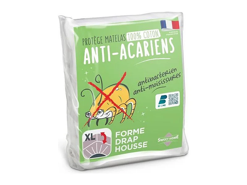 Protège-matelas 100% coton SWEETHOME - Anti-acariens - Doux et confortable - 140x190 /200 cm