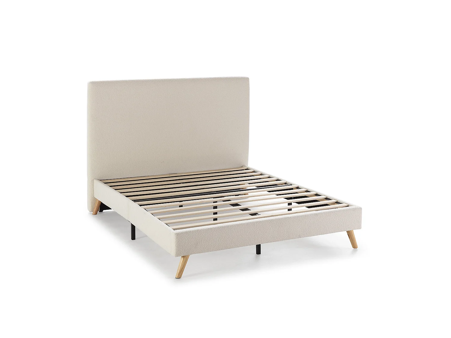 Cadre de lit Niebla rembourré 150x190 cm Beige