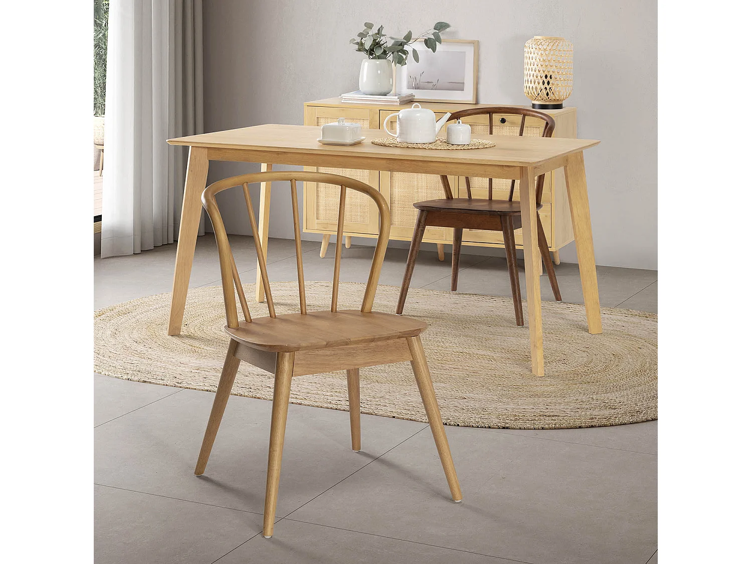 Stuhl-set 2er Brisa Farbe Eiche