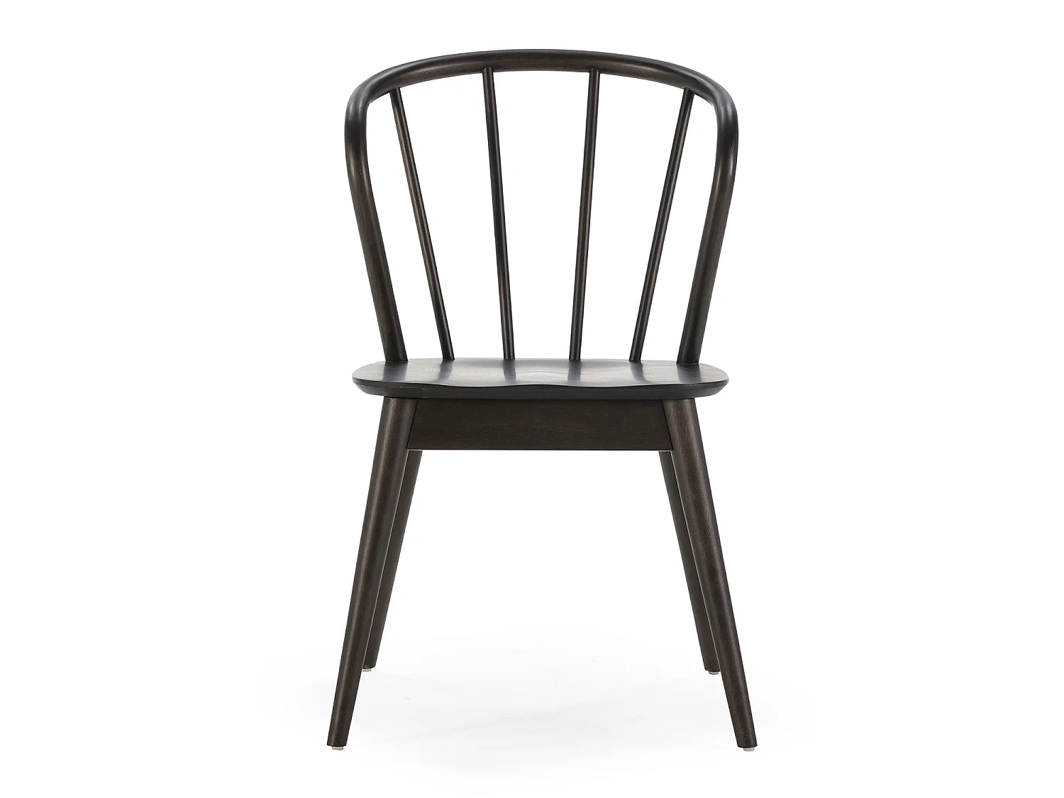 Set van 2 Brisa stoelen in de kleur zwart, massief hout.