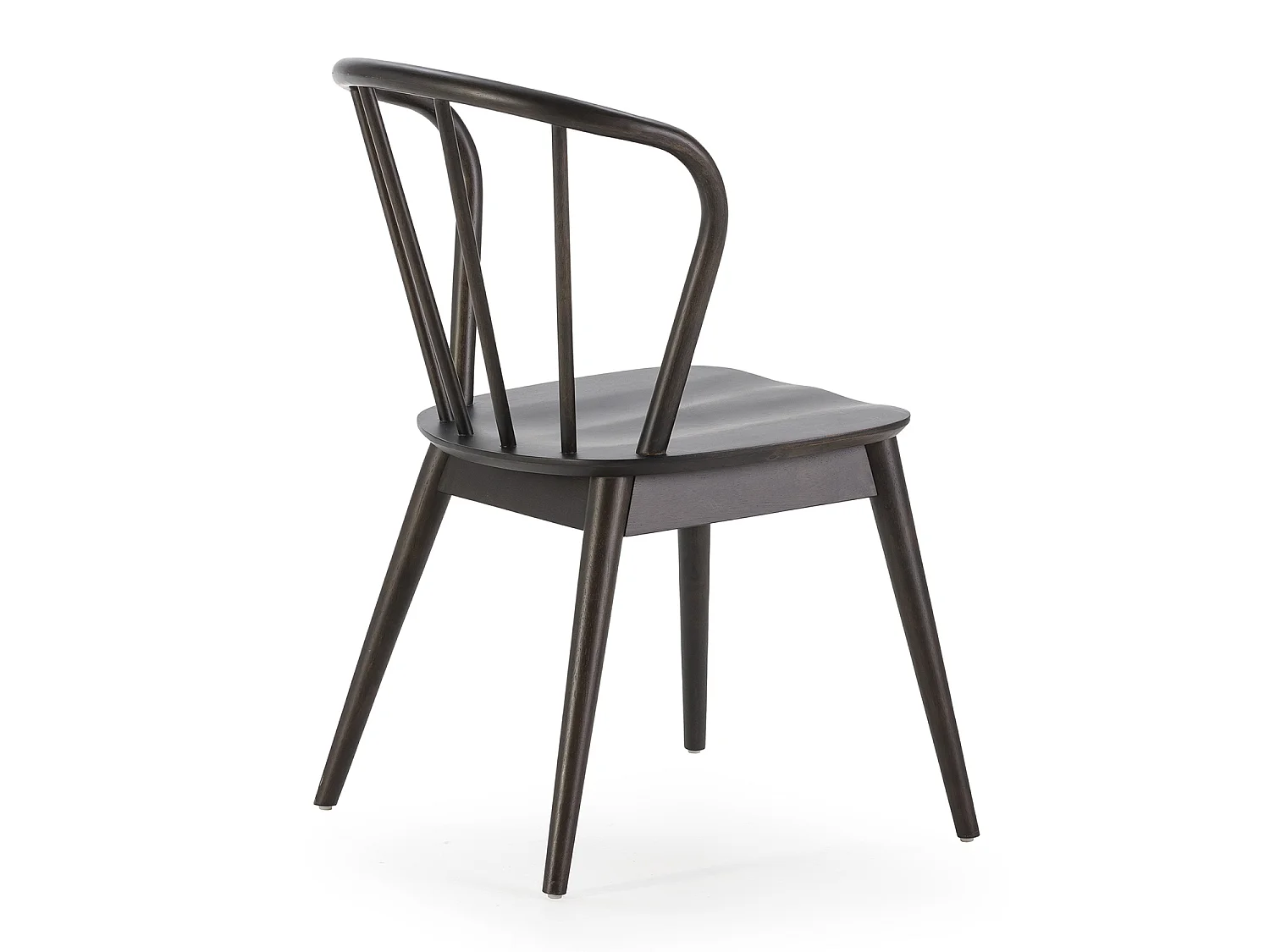 Set van 2 Brisa stoelen in de kleur zwart, massief hout.