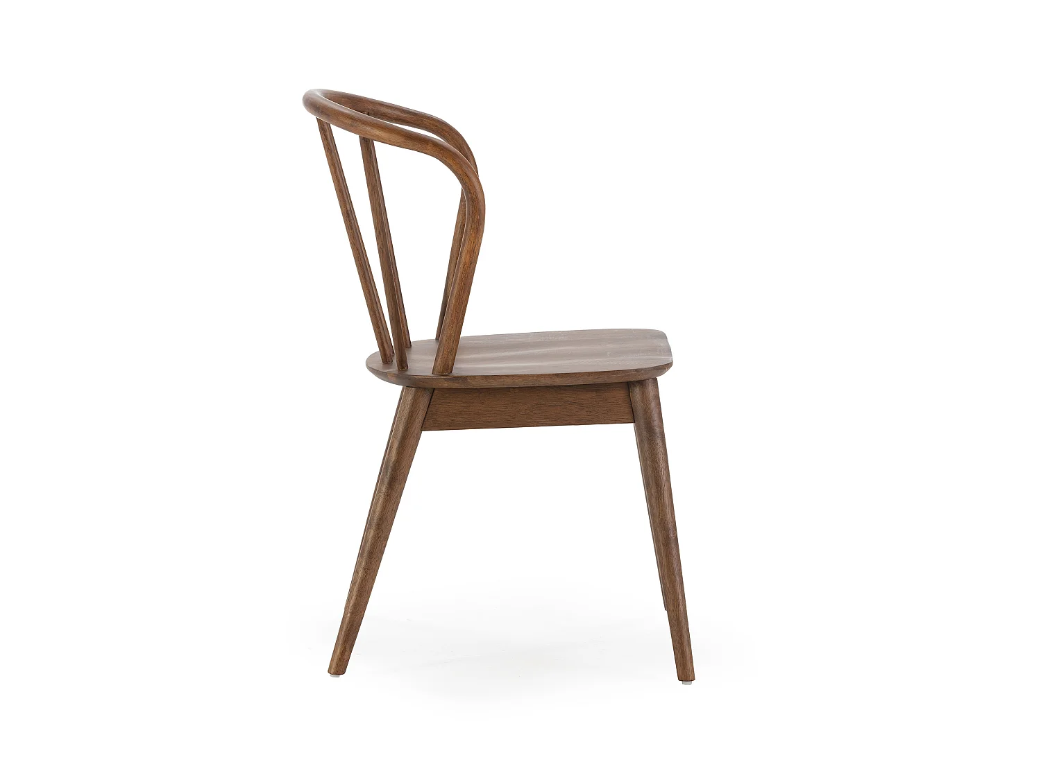 Set van 2 Brisa stoelen in Walnoot kleur, Massief hout