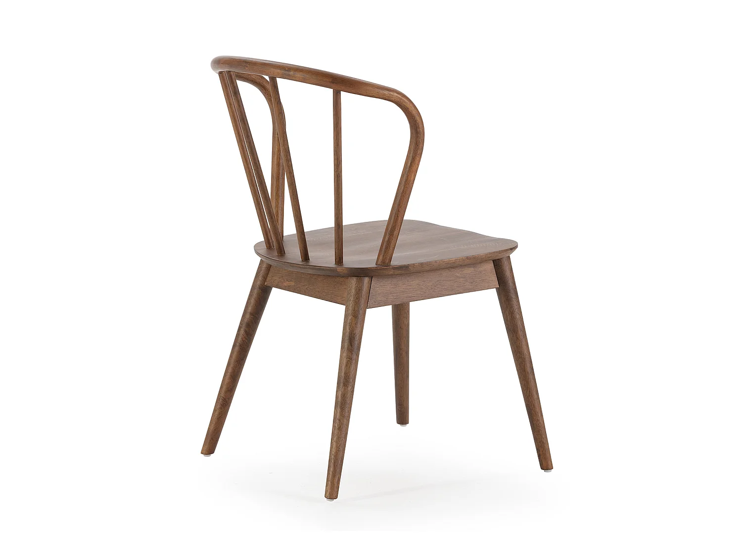 Set van 2 Brisa stoelen in Walnoot kleur, Massief hout