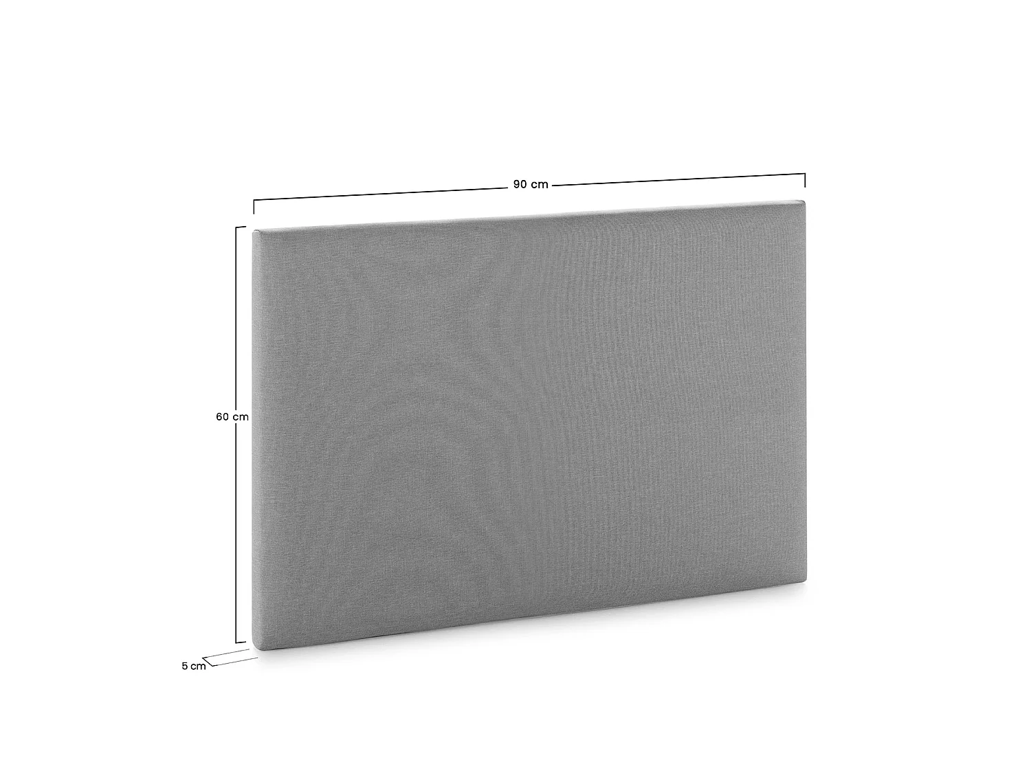 Tête de lit Aura tapissée en tissu Beige 90x60 cm