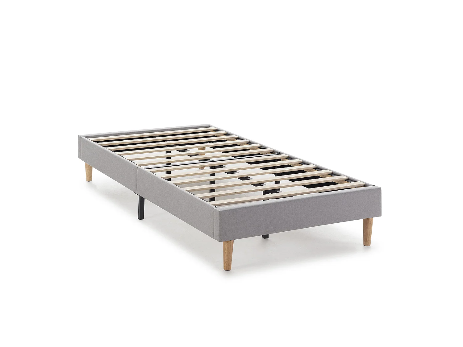 Base estofada Aura 90x190 cm Cinza Claro