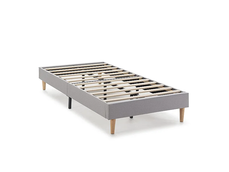 Base tapizada Aura 90x190 cm  Gris Claro