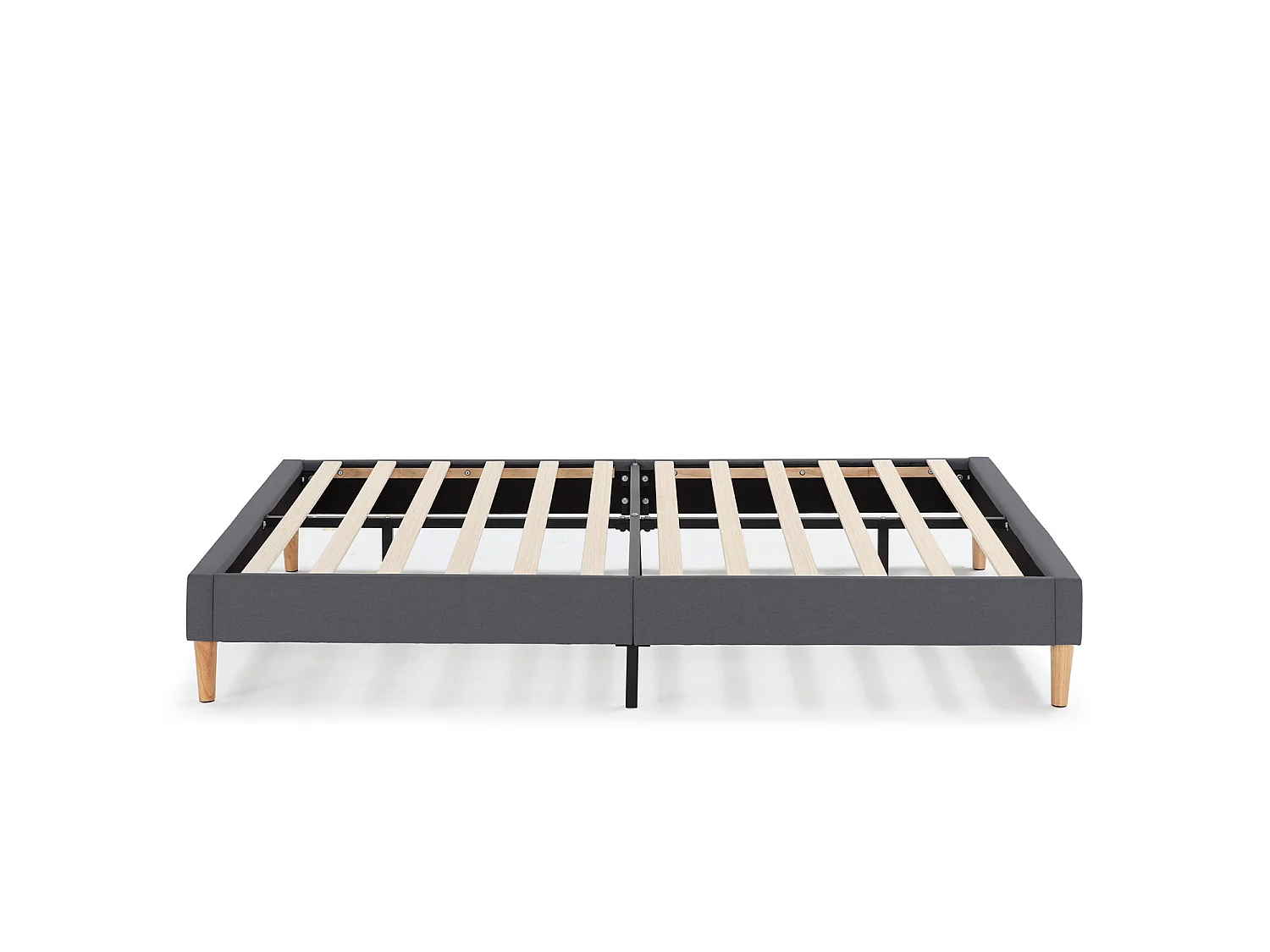 Sommier tapissier Aura 140x200 cm Gris Foncé, Hauteur 30 cm