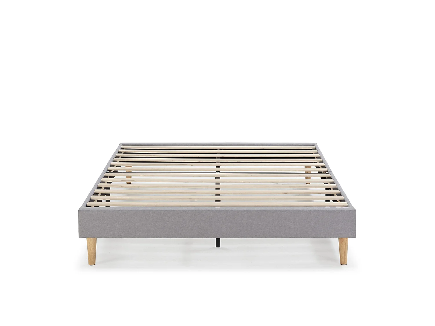 Grijze lichtgekleurde gestoffeerde basis Aura 150x190 cm