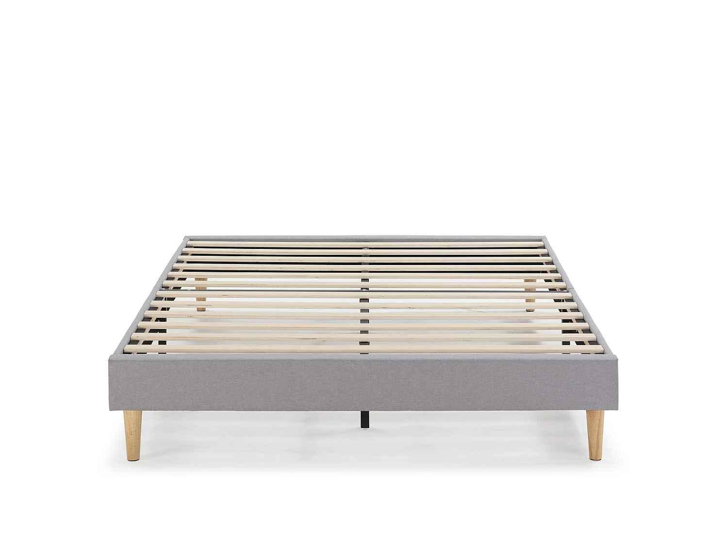 Sommier tapissier Aura 150x190 cm  Gris clair, Hauteur 30 cm