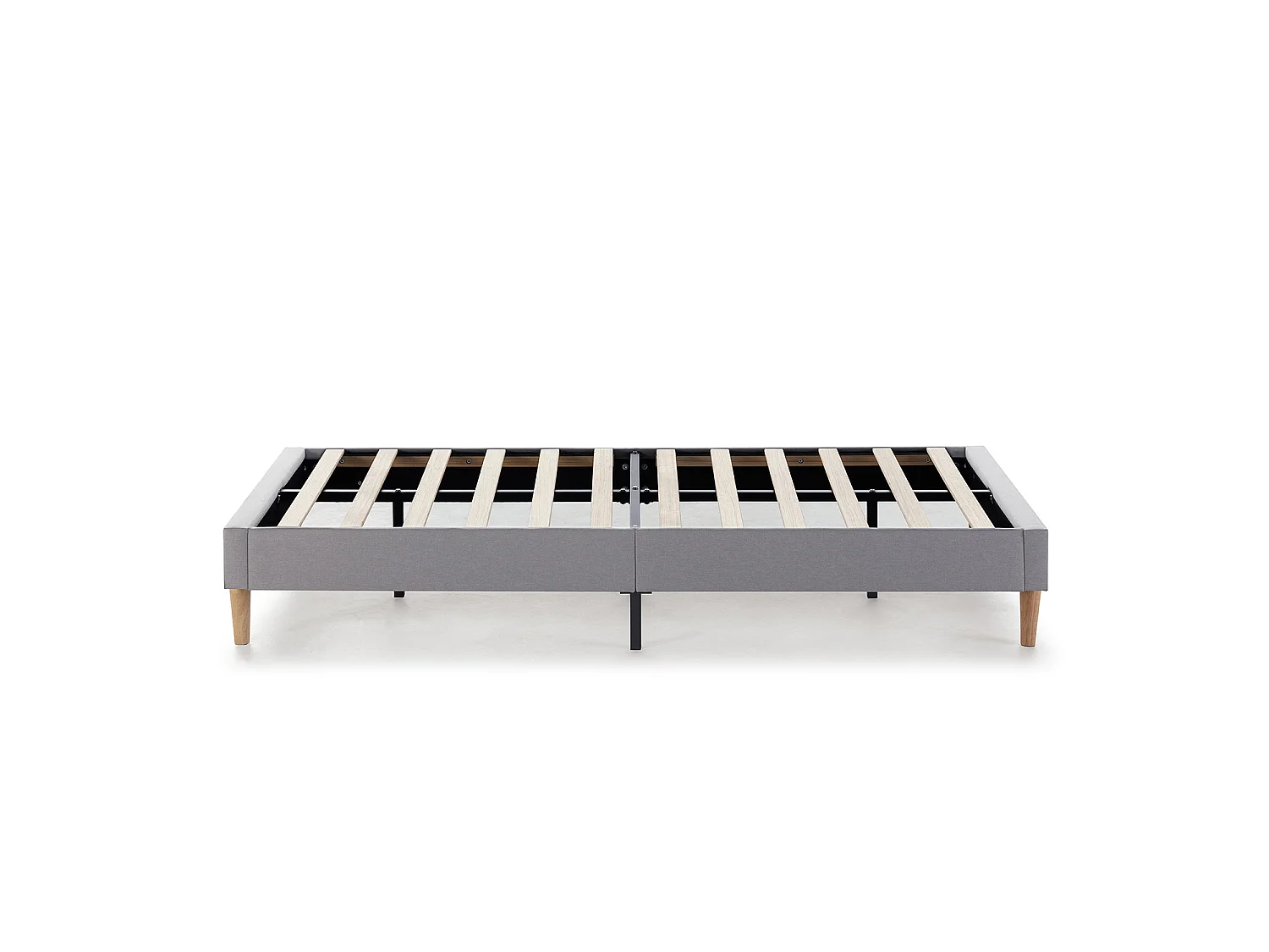 Sommier tapissier Aura + tête de lit 90x190 cm, Gris clair, hauteur 30 cm