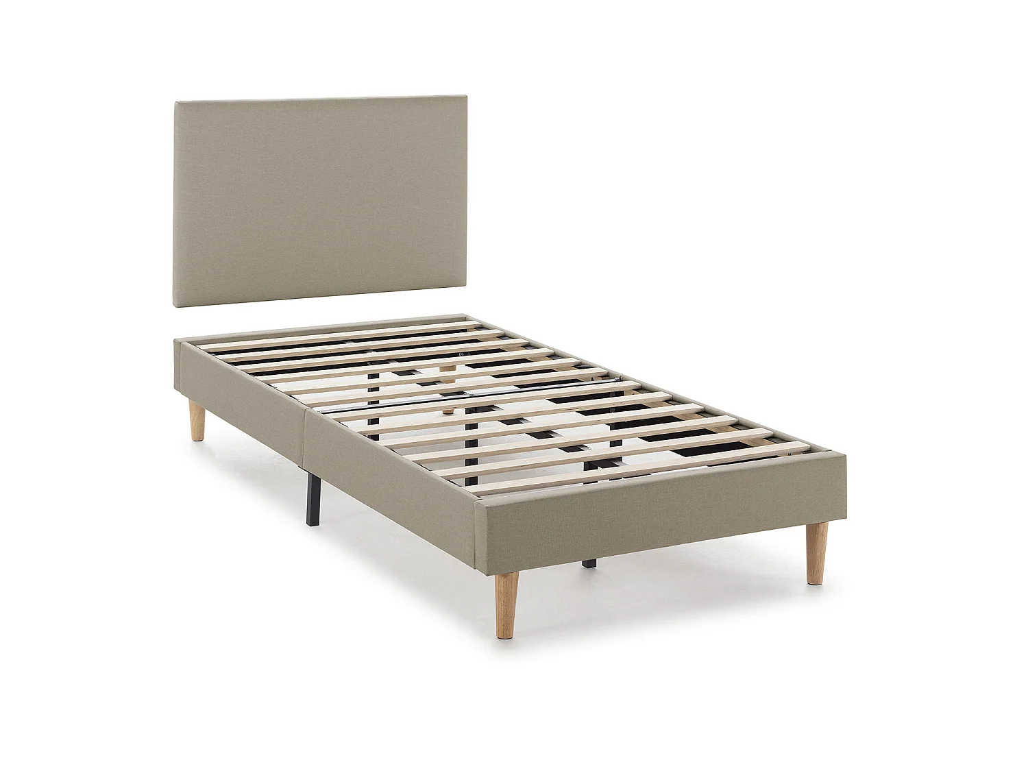 Sommier tapissier Aura + tête de lit 90x190 cm Beige, hauteur 30 cm