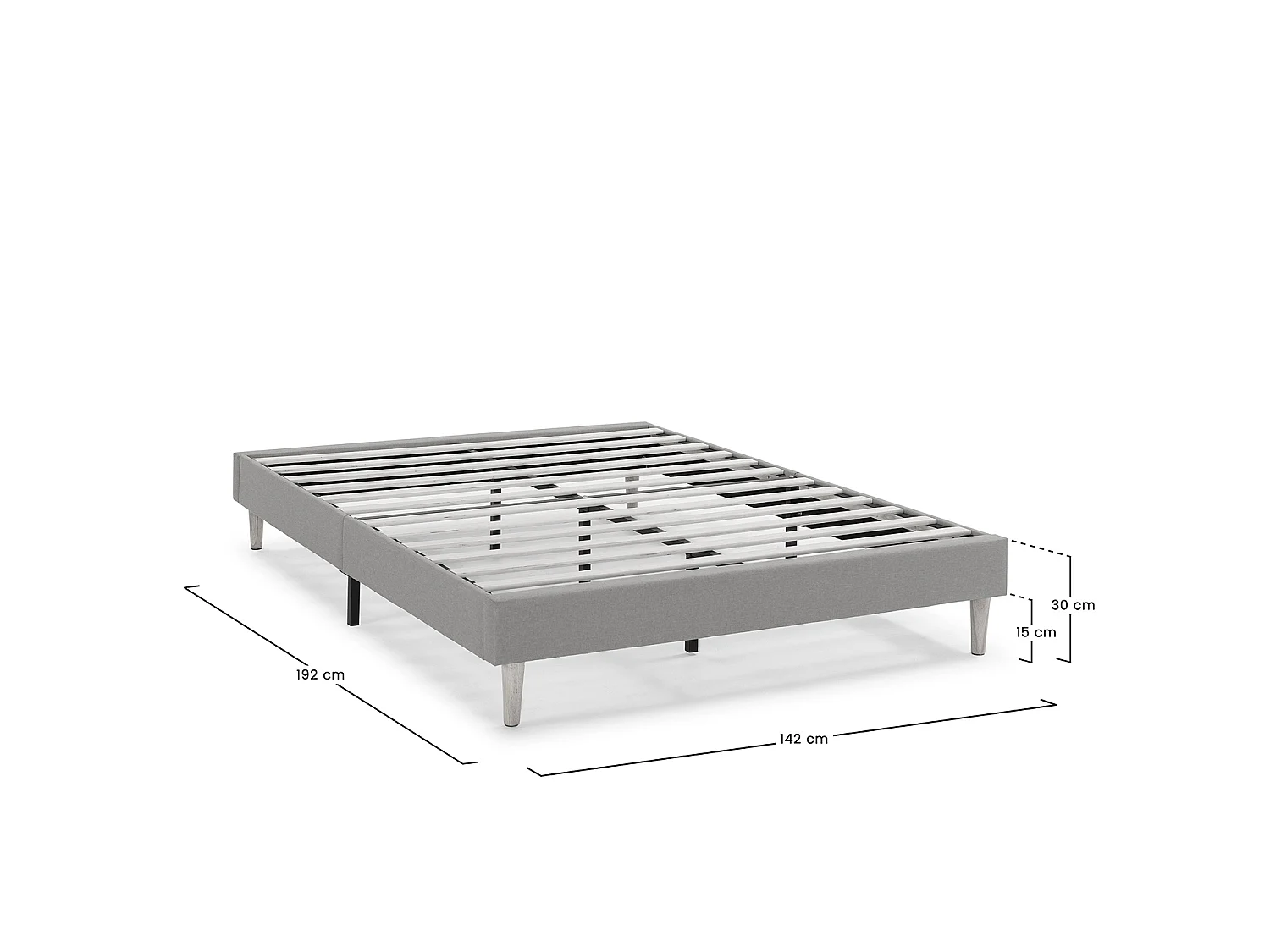 Base estofada Aura 140x190 cm Bege