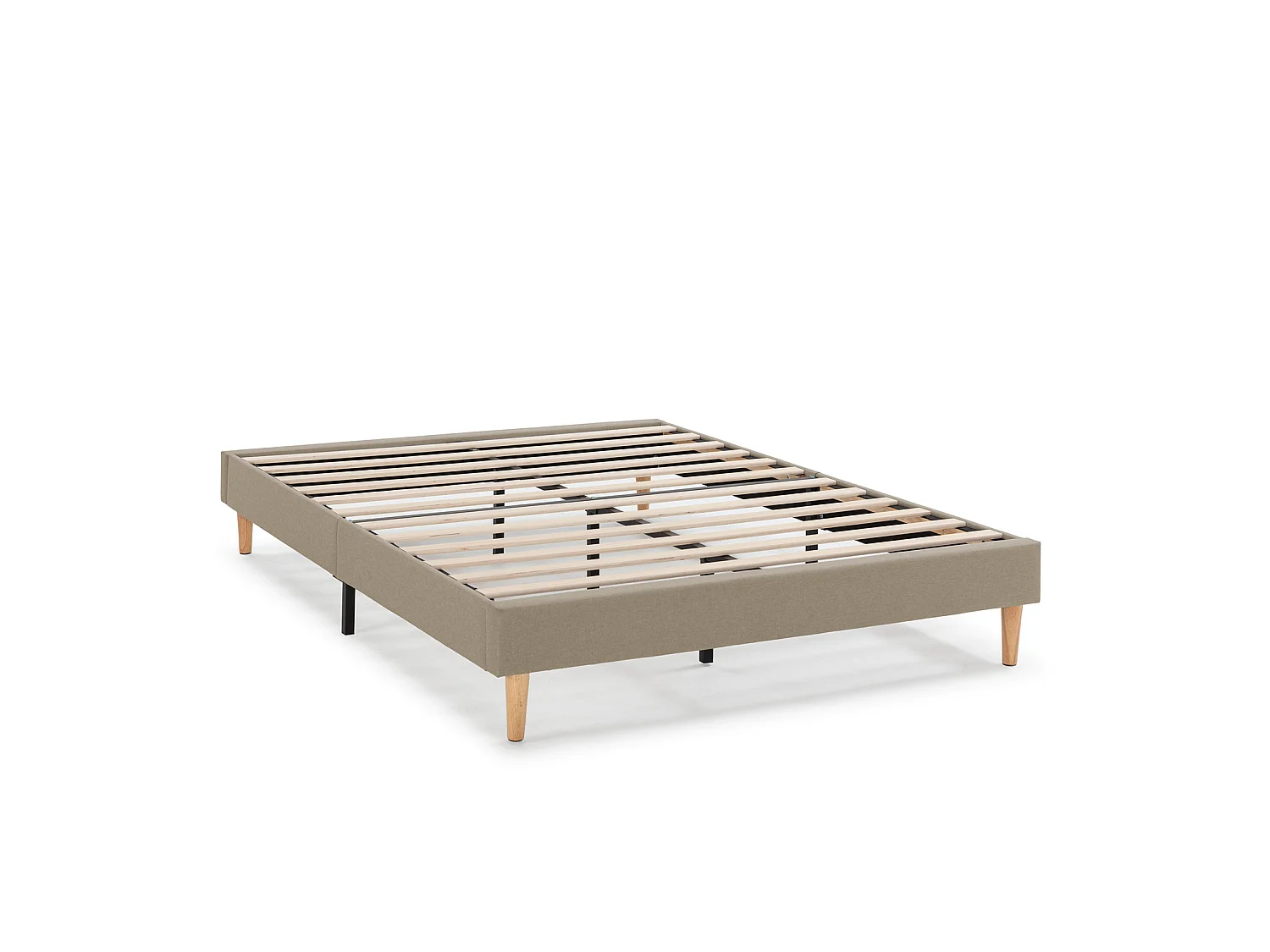 Sommier tapissier Aura 140x190 cm  Beige, Hauteur 30 cm