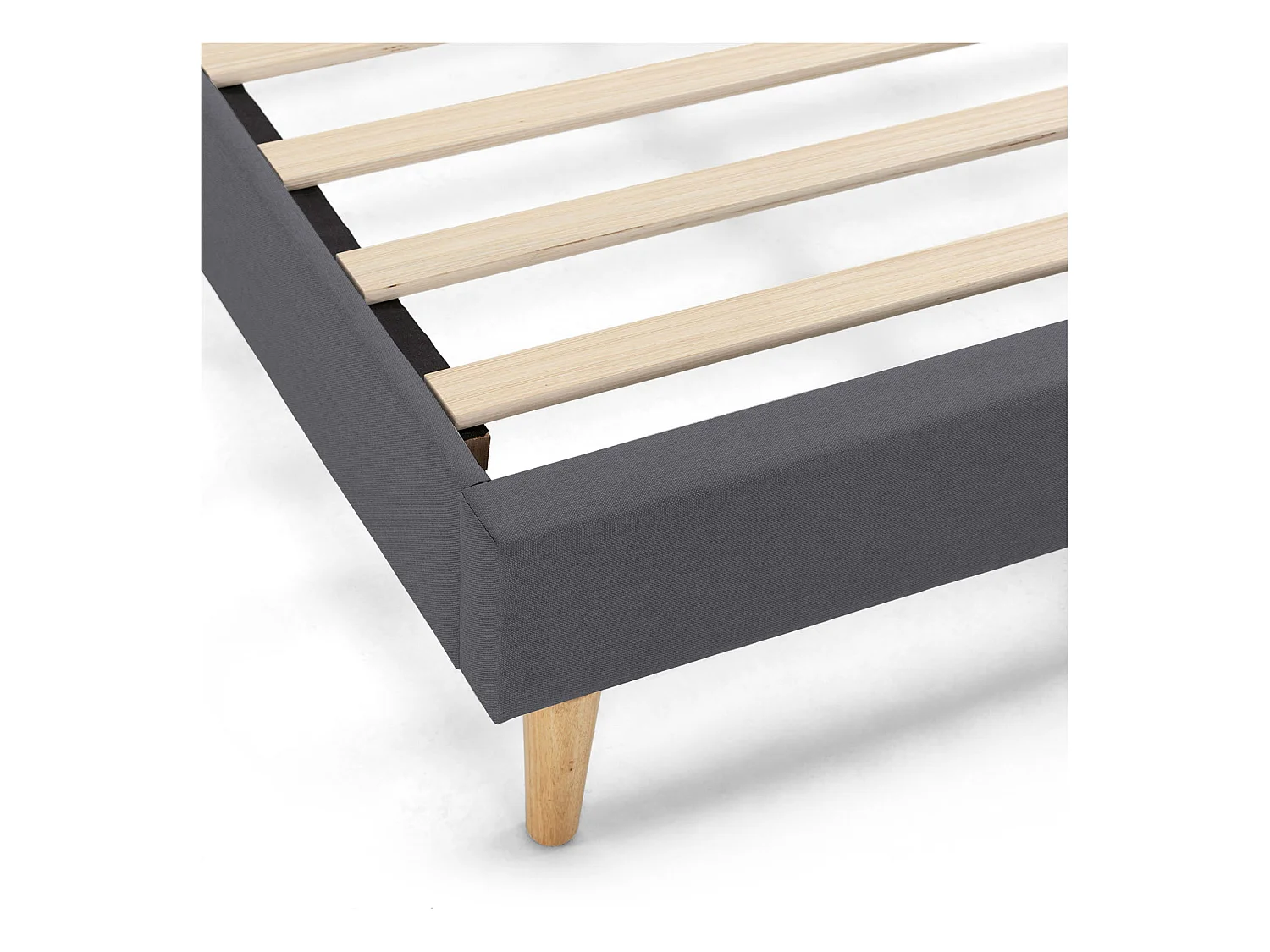 Base tapizada Aura 90x190 cm  Gris Oscuro