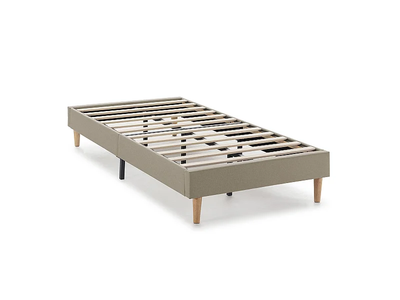 Sommier tapissier Aura 90x190 cm  Beige, Hauteur 30 cm