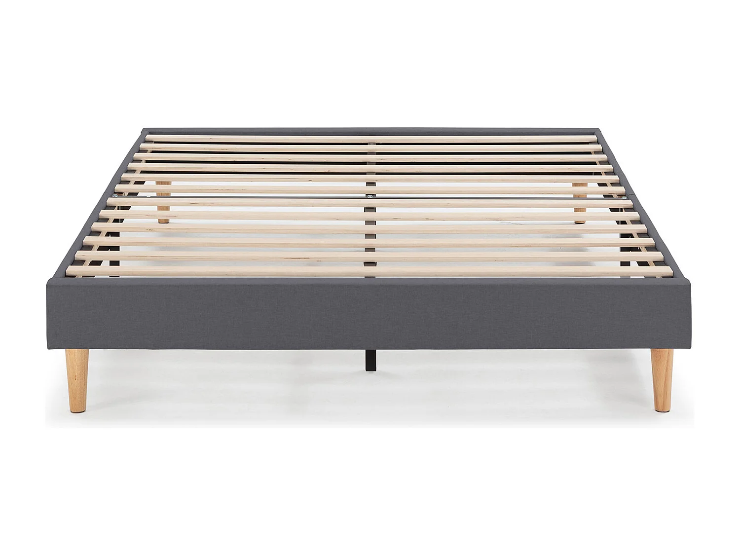 Sommier tapissier Aura 140x190 cm Gris Foncé, Hauteur 30 cm