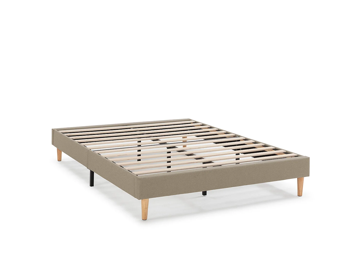 Sommier tapissier Aura 160x200 cm  Beige, Hauteur 30 cm