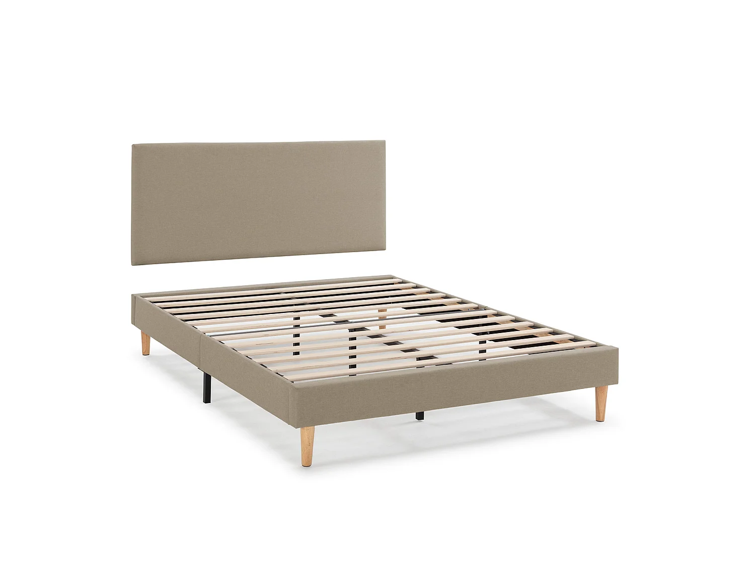 Sommier tapissier Aura + tête de lit 140x190 cm Beige, hauteur 30 cm