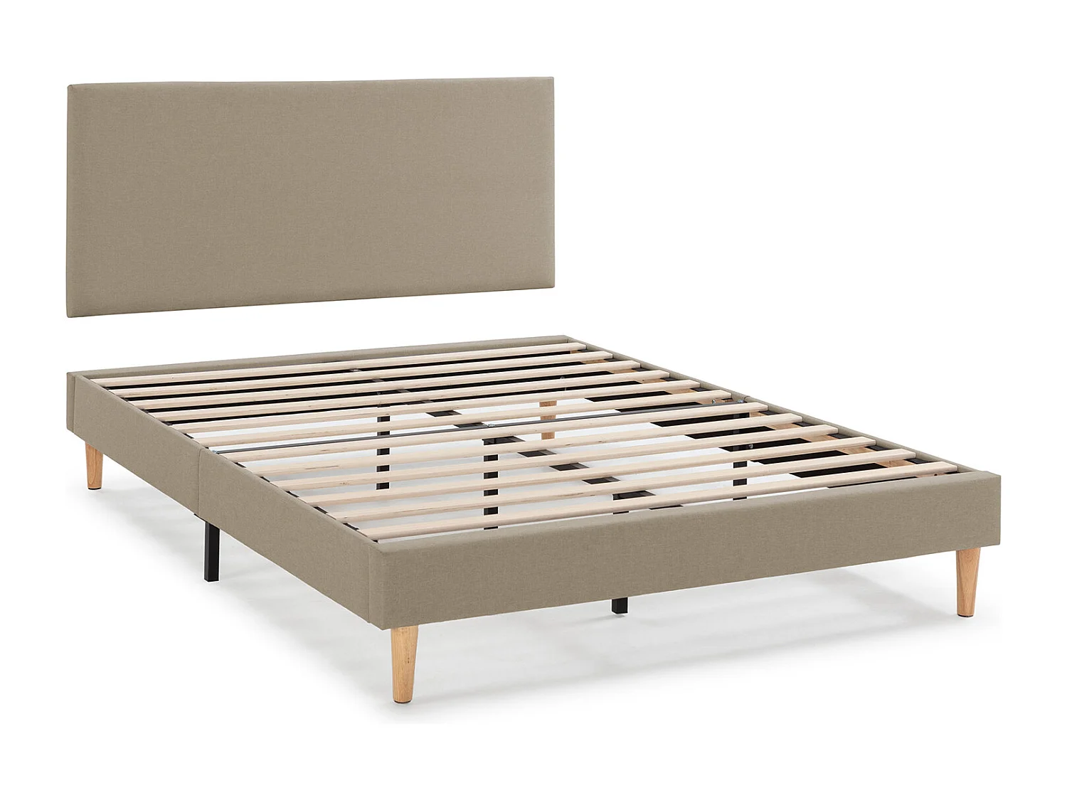 Sommier tapissier Aura + tête de lit 160x200 cm Beige, hauteur 30 cm
