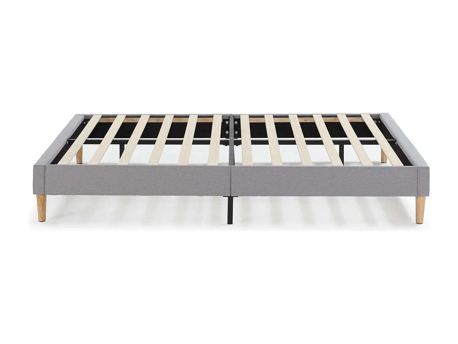 Sommier tapissier Aura + tête de lit 160x200 cm, Gris clair, hauteur 30 cm