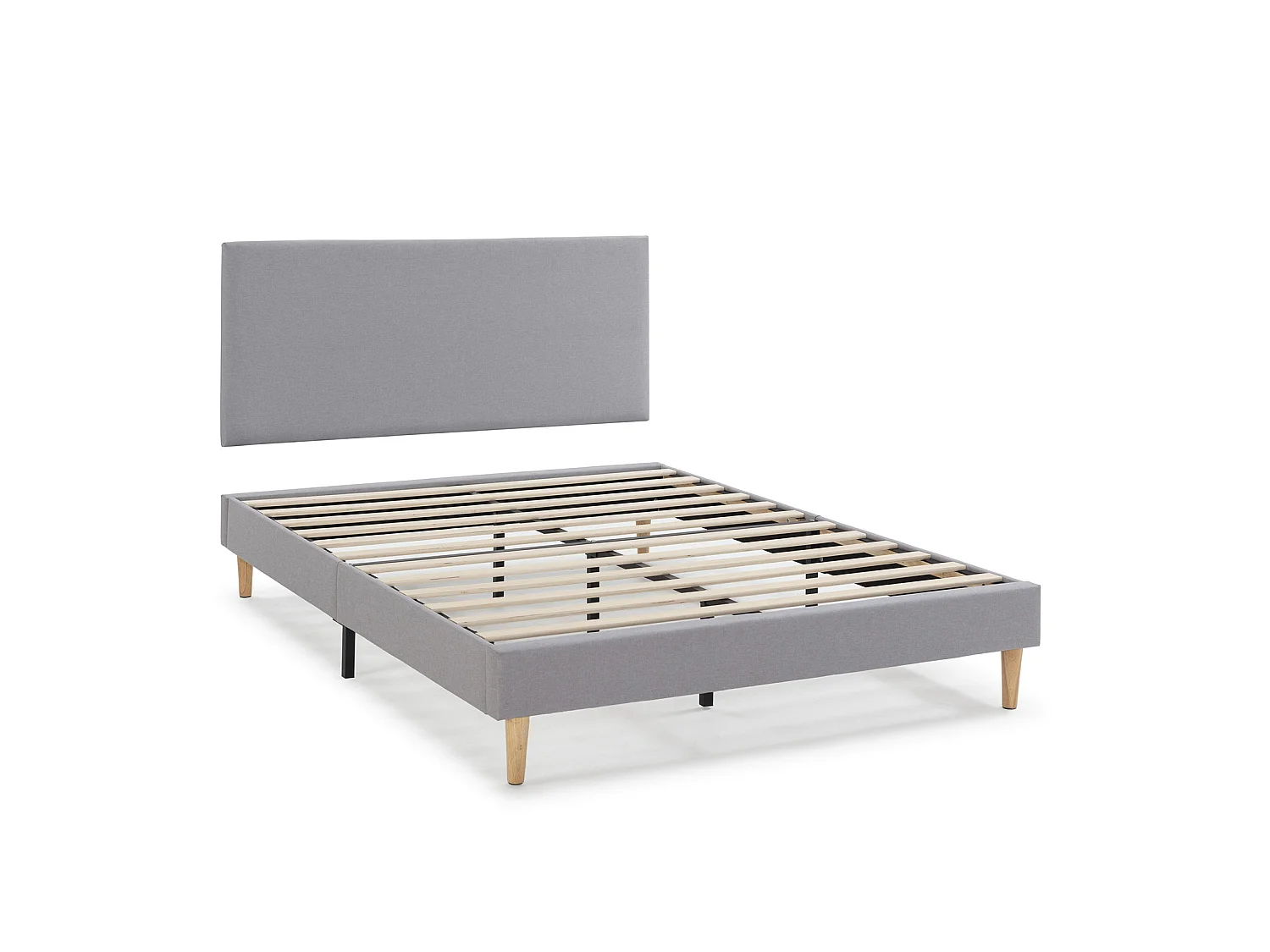 Sommier tapissier Aura + tête de lit 160x200 cm, Gris clair, hauteur 30 cm